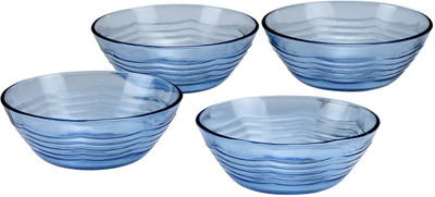 Eudora Glass Bowl Set Blue, Clear, Pack of 4 Eudora Glass Bowl Set Blue, Clear, Pack of 4