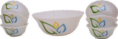 Larah Fluted Annona 7Pc Pudding set Bowl Set White, Pack of 7 Larah Fluted Annona 7Pc Pudding set Bowl Set White, Pack of 7