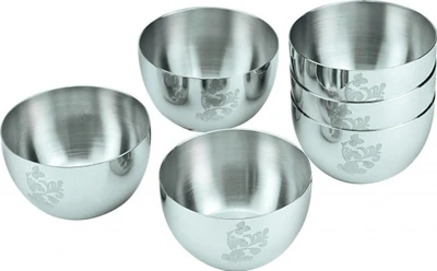 Silver Queen by meSleep Modren Kitchen Stainless Steel Bowl Set Steel, Pack of 6 Silver Queen by meSleep Modren Kitchen Stainless Steel Bowl Set Steel, Pack of 6