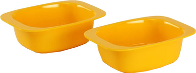 IVEO Solid Manchurian Melamine Bowl Set Yellow, Pack of 2 IVEO Solid Manchurian Melamine Bowl Set Yellow, Pack of 2