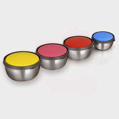 46% OFF on Rabaan Stainless Steel Bowl Set Multicolor, Pack of 4