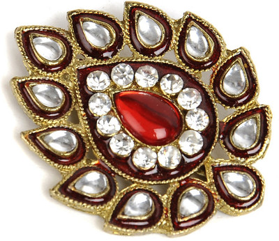 3% OFF on The Pari Red Blooming Brooch Red