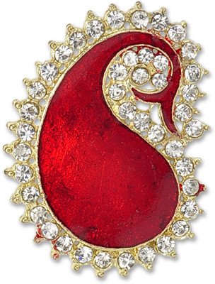 77% OFF on The Pari Red Pailsey Brooch Red