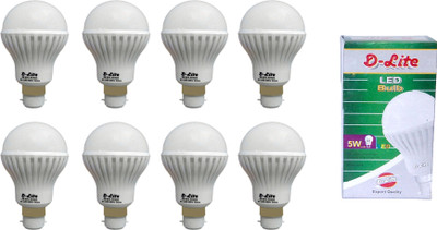 64% OFF on D-Lite 5 W LED Bulb Pack of 8