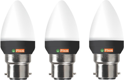 16% OFF on Fiem Power Saving Candle Deco 0.5 W LED Bulb White, Pack of 3
