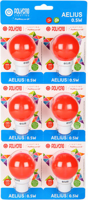 30% OFF on Polycab Instant Lightning1 0.5 W LED Bulb Red, Pack of 6