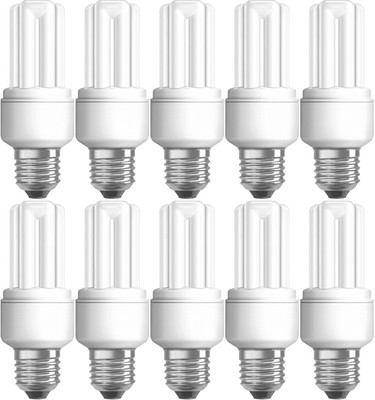 18% OFF on Osram Dulux Star T3 E27 11 W CFL Bulb Yellow, Pack of 10