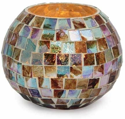 3% OFF on Gifts By Meeta Glass Tealight Holder Multicolor, Pack of 1