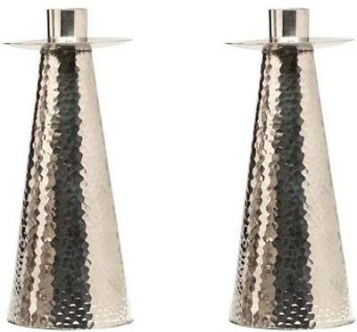 14% OFF on Indian Reverie Aluminium Candle Holder Set Silver, Pack of 2 14% OFF on Indian Reverie Aluminium Candle Holder Set Silver, Pack of 2