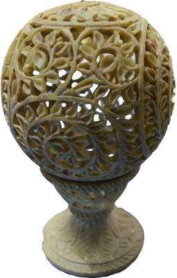 73% OFF on Artist Haat Stoneware Tealight Holder Beige, Pack of 1