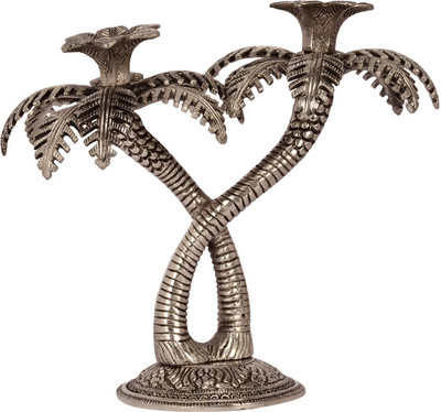 73% OFF on Bharat Handicrafts Aluminium Candle Holder Silver, Pack of 1