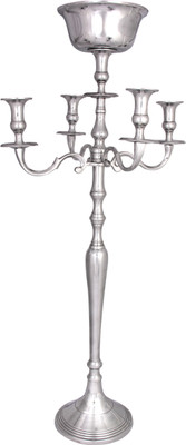 50% OFF on KKD DecoHomz Simple Aluminium 5 - Cup Candle Holder Silver, Pack of 1