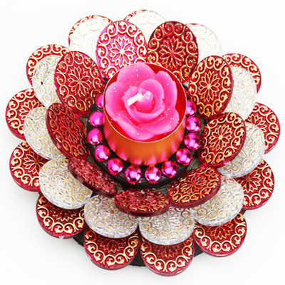 9% OFF on Ghasitaram Gifts Floating Flower T-Lite Plastic Tealight Holder Multicolor, Pack of 1