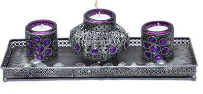 Sixthsense Steel 3 - Cup Candle Holder Silver, Pack of 1 Sixthsense Steel 3 - Cup Candle Holder Silver, Pack of 1