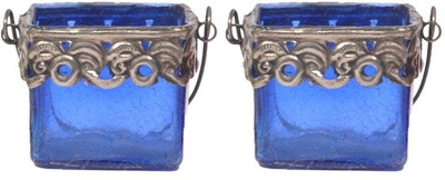50% OFF on Home and Bazaar Glass, Iron 1 - Cup Candle Holder Blue, Pack of 2 50% OFF on Home and Bazaar Glass, Iron 1 - Cup Candle Holder Blue, Pack of 2