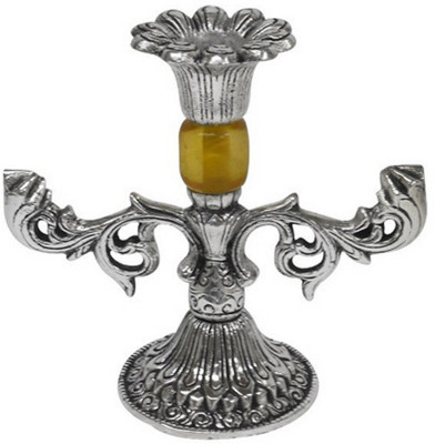 43% OFF on Rci Handicrafts Beats Stand Aluminium 1 - Cup Candle Holder Silver, Pack of 1