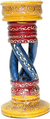 35% OFF on Apkamart Wooden 1 - Cup Candle Holder Multicolor, Pack of 1