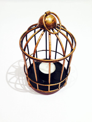 18% OFF on Wink Small Bird Cage Cast Iron Tealight Holder Multicolor, Pack of 1