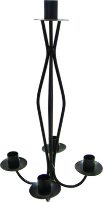 53% OFF on Decor Tattva Inc. Iron 4 - Cup Candle Holder Black, Pack of 1