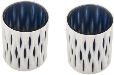 85% OFF on Sutra Decor Glass Tealight Holder Set White, Pack of 2