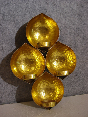 Fusion Gallery Iron 4 - Cup Candle Holder Gold, Pack of 1 Fusion Gallery Iron 4 - Cup Candle Holder Gold, Pack of 1