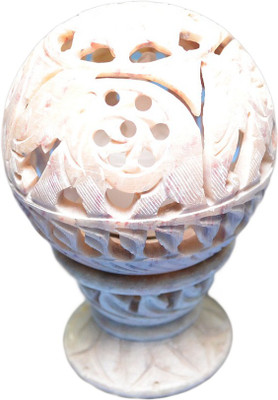 77% OFF on Artist Haat Stoneware Tealight Holder White, Pack of 1