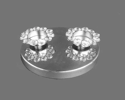 25% OFF on Metallic Kreationz Aluminium, Crystal, Steel 2 - Cup Tealight Holder Steel, Pack of 1 25% OFF on Metallic Kreationz Aluminium, Crystal, Steel 2 - Cup Tealight Holder Steel, Pack of 1