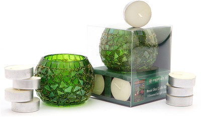 18% OFF on Ragmala Glass Tealight Holder Green, Pack of 1 18% OFF on Ragmala Glass Tealight Holder Green, Pack of 1