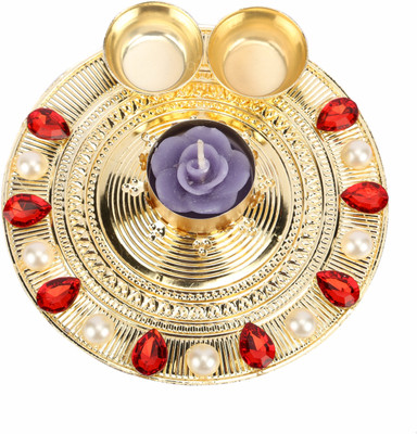 Anisha Creatives Iron 1 - Cup Tealight Holder Set Gold, Pack of 1 Anisha Creatives Iron 1 - Cup Tealight Holder Set Gold, Pack of 1