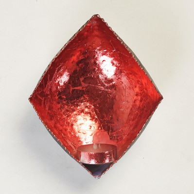 44% OFF on Cultural Concepts Single Large Alcove Iron 1 - Cup Tealight Holder Red, Pack of 1