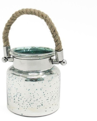 23% OFF on Indian Reverie Glass Candle Holder Blue, Silver, Pack of 1 23% OFF on Indian Reverie Glass Candle Holder Blue, Silver, Pack of 1