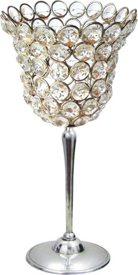 35% OFF on Decor Tattva Inc. Crystal 1 - Cup Candle Holder White, Pack of 1