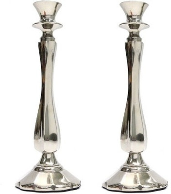 13% OFF on Indian Reverie Aluminium, Glass Candle Holder Set Silver, Pack of 2 13% OFF on Indian Reverie Aluminium, Glass Candle Holder Set Silver, Pack of 2