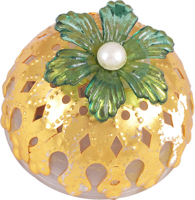 16% OFF on Ashiana Metal LED Domb lights pair - multicolour flikering light Crystal Tealight Holder Green, Pack of 2