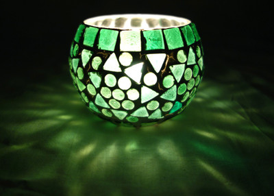 24% OFF on Lal Haveli Glass Tealight Holder Green, Pack of 1 24% OFF on Lal Haveli Glass Tealight Holder Green, Pack of 1