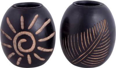 42% OFF on Craft Art India Wooden Candle Holder Set Brown, Pack of 2 42% OFF on Craft Art India Wooden Candle Holder Set Brown, Pack of 2