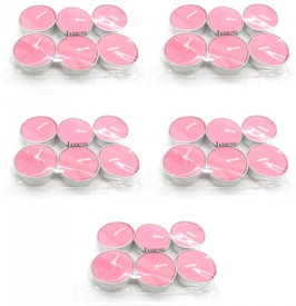 Indian Reverie Jasmine Scented Tea Lights Candle (Pink, Pack Of 30)