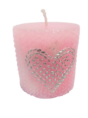 AadiShakti Romantic Gift - Love Heart Pink Color Candle AadiShakti Romantic Gift - Love Heart Pink Color Candle