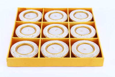 The Nodding Head Diwali Diya - Beaded Coin Candle The Nodding Head Diwali Diya - Beaded Coin Candle