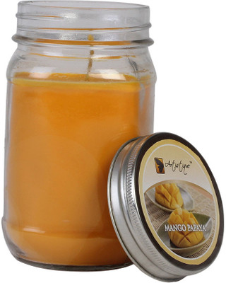 30% OFF on Artistique 11 Oz Round Mason Glass Jar Fragrance (Mango Papaya) Candle