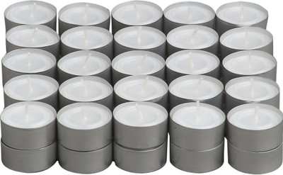 Divine Miracles Tea Light Candle (White, Pack Of 50)