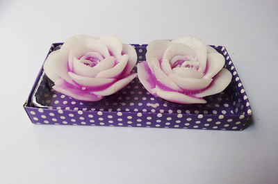 40% OFF on Zanky White & Purple Rose Shaped Candle 40% OFF on Zanky White & Purple Rose Shaped Candle