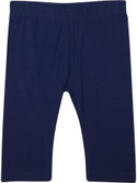 24% OFF on De Moza Viscose Lycra 3/4th Solid 2-3 Yrs Navy Blue Girl's Capri