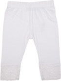 22% OFF on De Moza Junior Viscose Lycra 3/4th Lace Bottom 10-11 Yrs White Girl's Capri