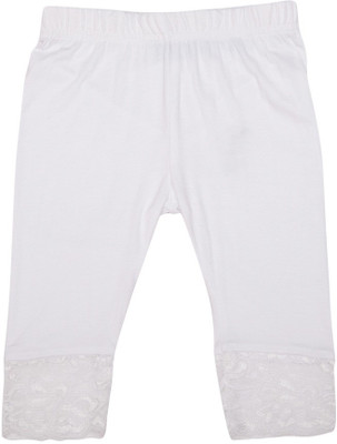 32% OFF on De Moza Viscose Lycra 3/4th Lace Bottom 2-3 Yrs White Girl's Capri