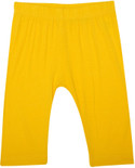 40% OFF on De Moza Junior Viscose Lycra 3/4th Solid 8-9 Yrs Golden Yellow Girl's Capri
