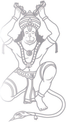 34% OFF on WallDesign Hanuman Meditating Windows Car Sticker