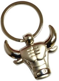 Aura Angry Bull Face Full Metal Key Chain (Gold)
