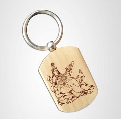 70% OFF on Tiedribbons Maa Saraswati Wooden Engraved Key Chain 70% OFF on Tiedribbons Maa Saraswati Wooden Engraved Key Chain