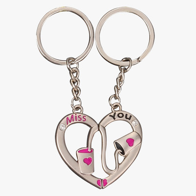 16% OFF on ShopeGift Miss U Couple Metal Pendant Key Chain 16% OFF on ShopeGift Miss U Couple Metal Pendant Key Chain
